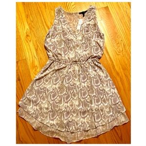 NWT White House Black Market Snake Print Dress